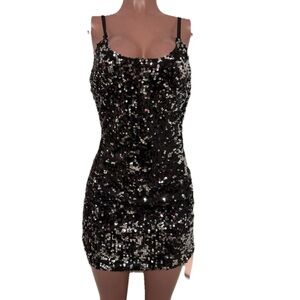 Sequin Black Dress